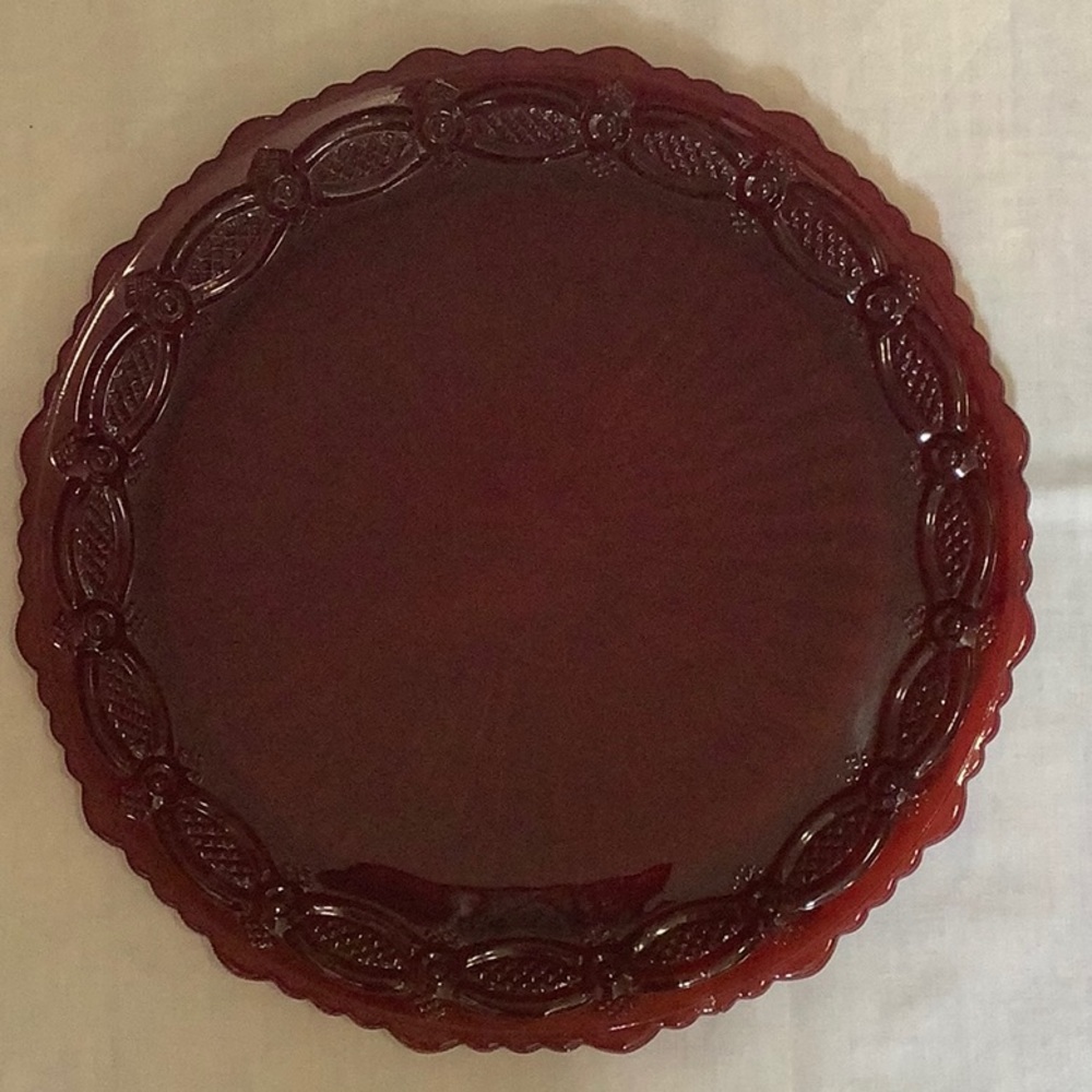 Avon Cape Cod Ruby Red Dinner Plate